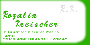 rozalia kreischer business card